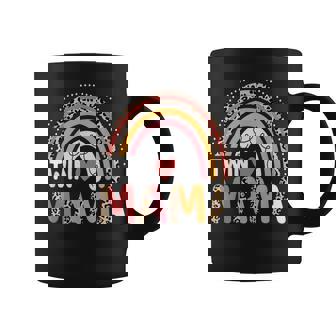 Twin Mama Leopard Rainbow New Mom Of Twins Coffee Mug | Mazezy
