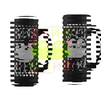 Two Peas In A Pod Kawaii Vegan Graphic Print Coffee Mug - Monsterry