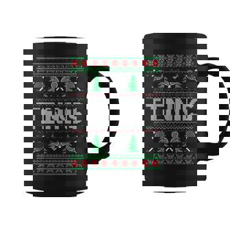 Ugly Christmas Sweaters Matching Tennis Holiday Tank Top Graphic Print Coffee Mug - Monsterry