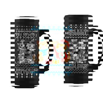 Ugly Hanukkah Happy Hanukkat Meowy Christmas Coffee Mug | Mazezy