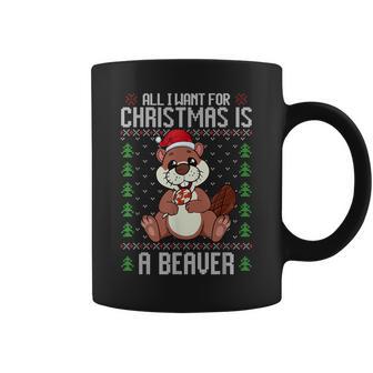 Ugly Xmas Sweater Christmas Beavers Lover Tassen - Geschenkecke