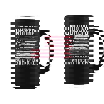 Unburdened By What Has Been Trump 47 Retro Us Flag On Back Coffee Mug - Monsterry