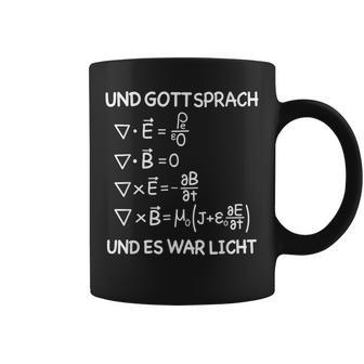 Und Gott Sprach Und Es War Licht Maxwell Equations Physics Tassen - Geschenkecke