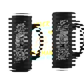 Never Underestimate An Old Man With Fishing Rod Fish Lover Graphic Print Coffee Mug - Monsterry
