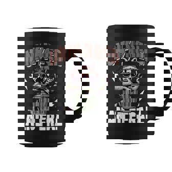 Unhinged And Feral Raccoon Coffee Mug | Mazezy