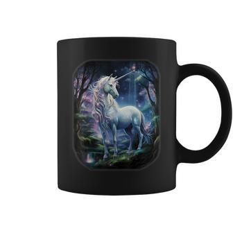 Unicorn Standing In The Forest Fantasy Nature Universe Tassen - Geschenkecke