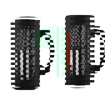 Us Flag With Shamrocks Trump 45 47 St Patrick's Day Coffee Mug - Thegiftio