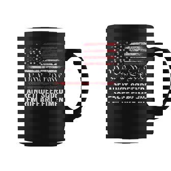 USA We The People Are Not Descended From Fearful Men BACK Graphic Print Coffee Mug - Monsterry