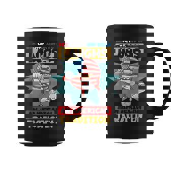 USA Red Belly Laugh American Tradition Graphic Print Coffee Mug - Monsterry