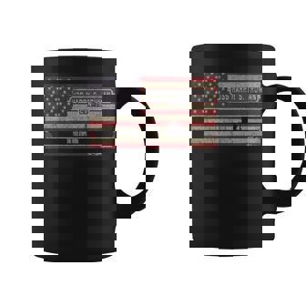 USS Harry S Truman CVN-75 Aircraft Carrier USA Flag Graphic Print Coffee Mug - Monsterry