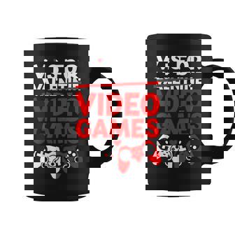 V Is For Video Games Valentines Day Gamer Boys Ns Coffee Mug - Monsterry