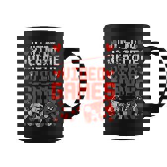 V Is For Video Games Valentines Day V Day Video Gamer Coffee Mug | Mazezy
