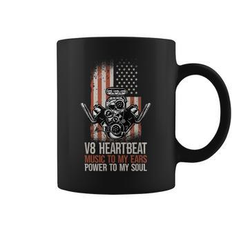 V8 Heartbeat American Muscle Cars Usa Engine8 Muscle Car Tassen - Geschenkecke