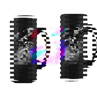 Vaca Skateboarding En El Espacio Exterior Retrointage Skateraca Taza de café - Regaloses