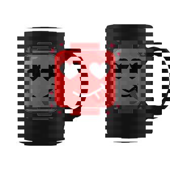 Valentines Day Building Brick Head Heart Builder Boys Coffee Mug - Monsterry