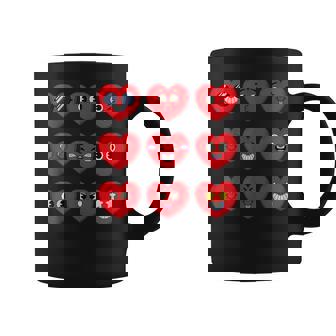 Valentines Day Faces Red Hearts Boys Girls Teacher Graphic Print Coffee Mug - Monsterry
