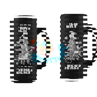 Valentines Day Shark Heart Breaker Boys Kids Graphic Print Coffee Mug - Monsterry