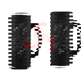 Vikingoalknut Símbolo Triskelion Amuleto Celta Tres Dragones Taza de café - Regaloses