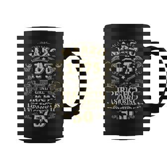 Vintage 1975 50 Años Las Leyendas Nacen En Marzo 1975 Taza de café - Regaloses