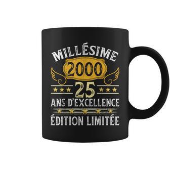 Vintage 2000 25 Ans Anniversaire Homme Millésime 2000 Tasse - Cadeauxyz