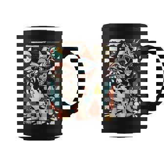 Vintage Abstracto Cuadros Surrealista Arte Ojos Pirámide Taza de café - Regaloses