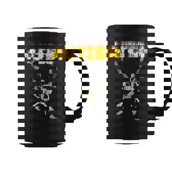 Vintage Autismo Esqueleto Meme Divertido Hombres Es Niños Taza de café - Regaloses