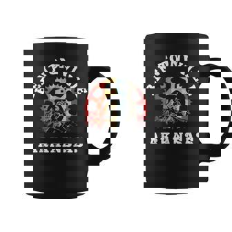 Vintage Bentonville Arkansas Mountain Biking Chain Rings Graphic Print Coffee Mug - Monsterry