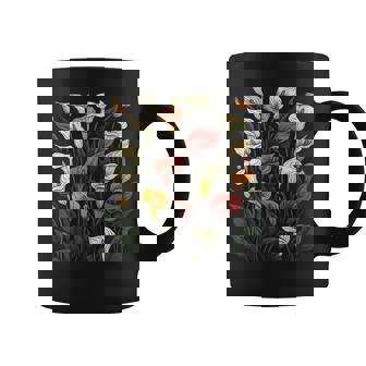 Vintage Botanical Calla Lily Flower Girl Floral Plant Mom Graphic Print Coffee Mug - Monsterry