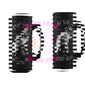Vintage Bridal In My Feral Bride Era Raccoon Graphic Print Coffee Mug - Monsterry