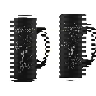 Vintage Chasing Chickens Babies And Jesus Christian Mom Graphic Print Coffee Mug - Monsterry