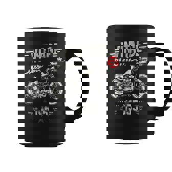 Vintage Classic Born 1955 70Th Birthday Retro Moto Taza de café - Regaloses