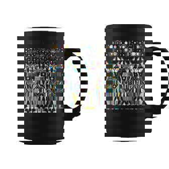 Vintage Color Retro Mid-Century Long Neck Cats 50S 60S Style Coffee Mug - Seseable