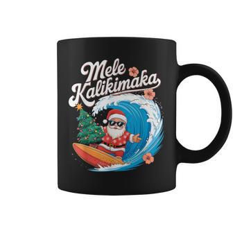 Vintage Cute Mele Kalikimaka Christmas Santa Surfing Costume Tassen - Geschenkecke