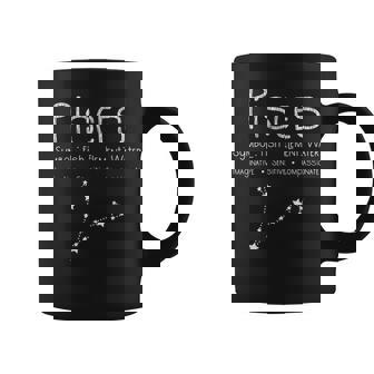 Vintage Distressed Pisces Symbol Zodiac Sign Birthday Graphic Print Coffee Mug - Monsterry