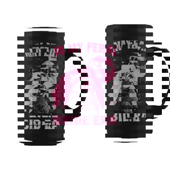 Vintage In My Feral Bride Era Pink Raccoon Opossum Meme Graphic Print Coffee Mug - Monsterry