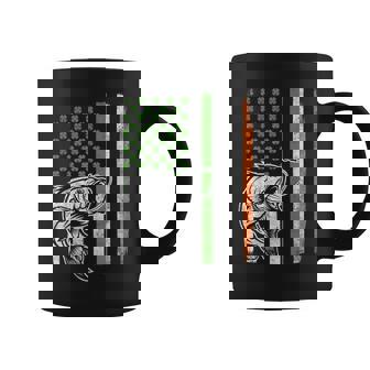 Vintage Fishing St Patrick's Day Irish American Flag Graphic Print Coffee Mug - Monsterry