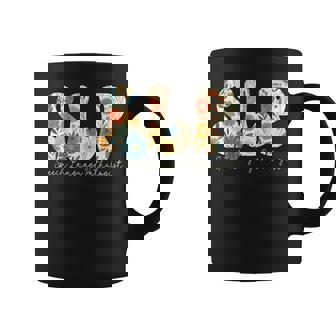Vintage Floral Slp Speech Therapy Retro Slp Ot Pt Team Coffee Mug - Monsterry
