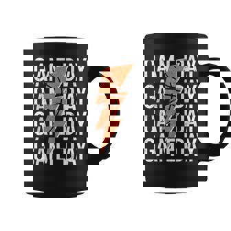 Vintage Game Day Basketball Lightning Bolt Team Sport Coffee Mug | Seseable UK