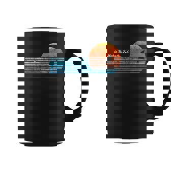 Vintage Hobie Beach Retro 80s Shark Fin Sunset Tank Top Graphic Print Coffee Mug - Monsterry
