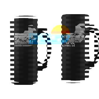 Vintage Hobie Beach ZA Palm Trees & Sunset Beach Tank Top Graphic Print Coffee Mug - Monsterry