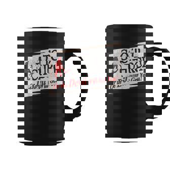 Vintage Jesus Christ Go To Church Or The Devil Will Get You Coffee Mug - Thegiftio
