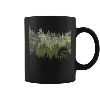 Vintage Night Nature Wildlife Trees Outdoor Forest Graphic Graphic Print Coffee Mug - Monsterry