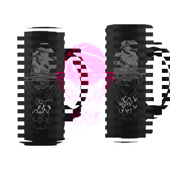 Vintage Pink Basketball Desgin For Girl Coffee Mug | Seseable CA