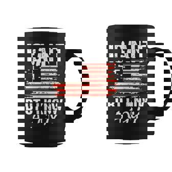 Vintage Retro I Can't But I Know A Guy American Flag Coffee Mug - Thegiftio UK