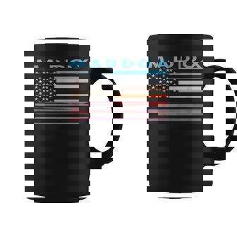 Vintage Sunset American Flag Maddox Maryland Graphic Print Coffee Mug - Monsterry