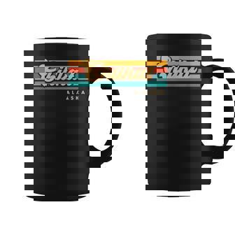 Vintage Sunset Stripes Chilkat Alaska Graphic Print Coffee Mug - Monsterry