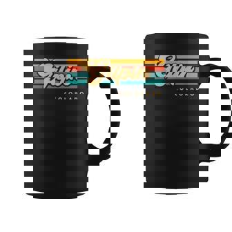 Vintage Sunset Stripes Gilpin Colorado Graphic Print Coffee Mug - Monsterry