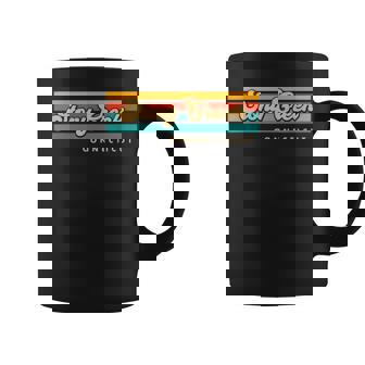 Vintage Sunset Stripes Stony Creek Connecticut Graphic Print Coffee Mug - Monsterry