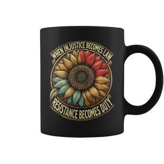 Vintage When Injustice Becomes Law Resistance Becomes Duty Coffee Mug - Monsterry