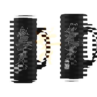 Volleyball Dabbing Reindeer Christmas Knit Pattern Dab Premium Graphic Print Coffee Mug - Monsterry